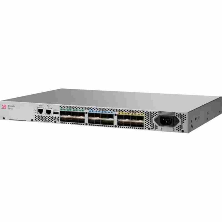 Brocade BR-G610-24-32G-0  G610 24-Port 32Gb/s Gen6 Fibre Channel SAN Switch with 24x 32G SWL SFP+ Transceivers