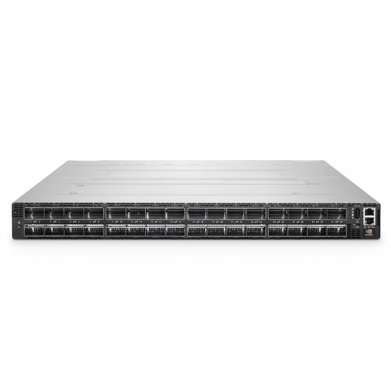 Mellanox MQM9790-HS2F Quantum-2 NDR InfiniBand Switch 64×400Gb/s OSFP 1U Rack-Mount P2C Airflow Unmanaged